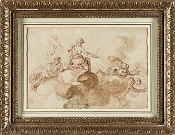 PIERRE-CHARLES TRÉMOLIÈRES (ATTRIBUTED TO) (Cholet 1703-1739 Paris) Venus with Putti and Attendants in the Clouds.
